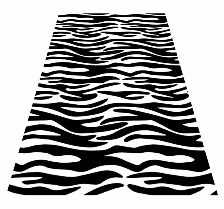 Tapis vinyle salle de bain imprimé zèbre douche - TenStickers