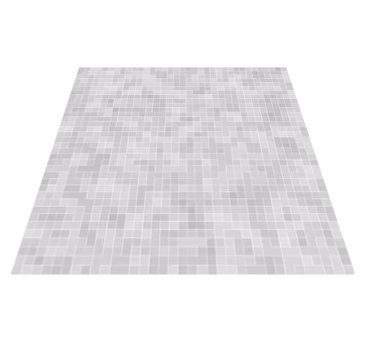 Tapis vinyle salle de bain mosaïque carrelage gris blanc - TenStickers
