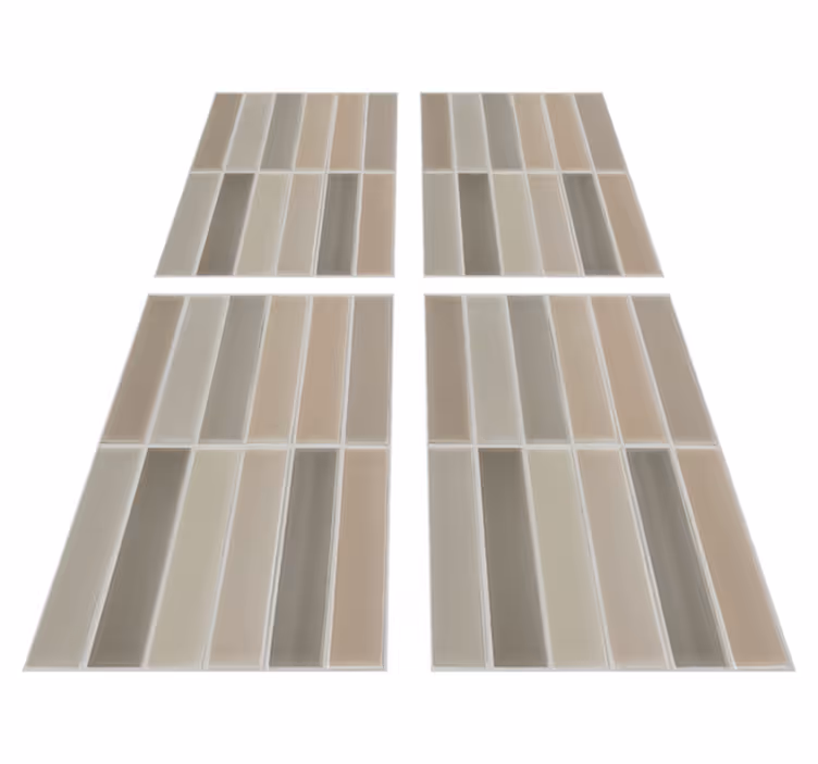 Tapis vinyle salle de bain motif rectangle - TenStickers