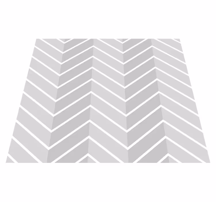 Tapis vinyle salle de bain chevrons gris clair - TenStickers