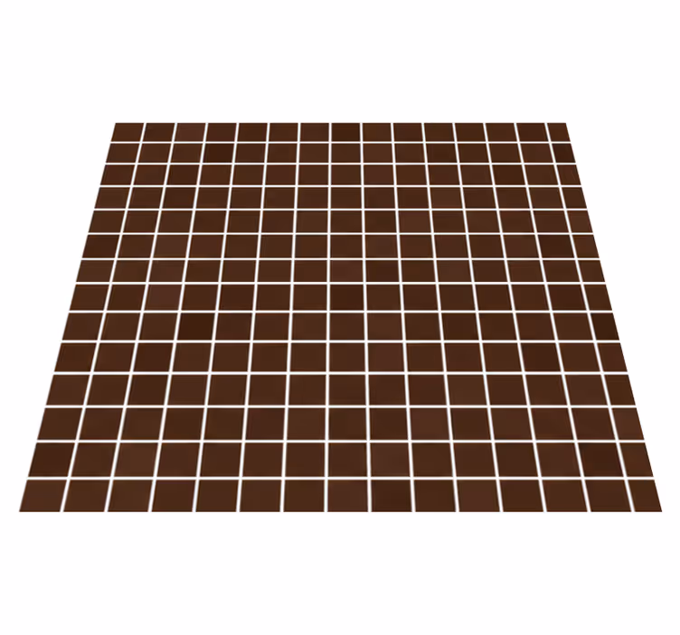 Tapis vinyle salle de bain mosaïques chocolat mini - TenStickers