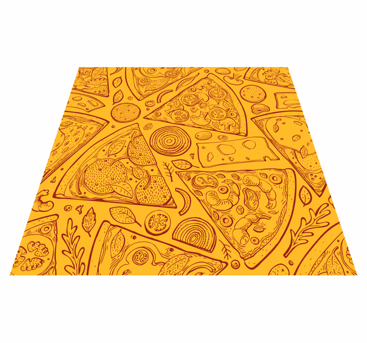 Tapis vinyle cuisine icônes de la cuisine italienne - TenStickers
