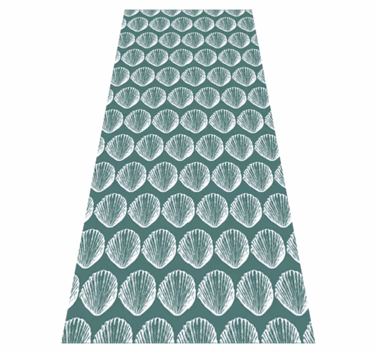 Tapis vinyle cuisine motif rétro coquillages - TenStickers