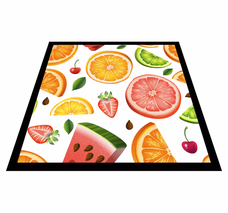 Tapis vinyle cuisine frise de fruits - TenStickers