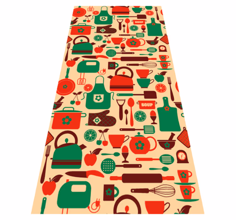 Tapis vinyle cuisine pour meubles de cuisine couverts - TenStickers