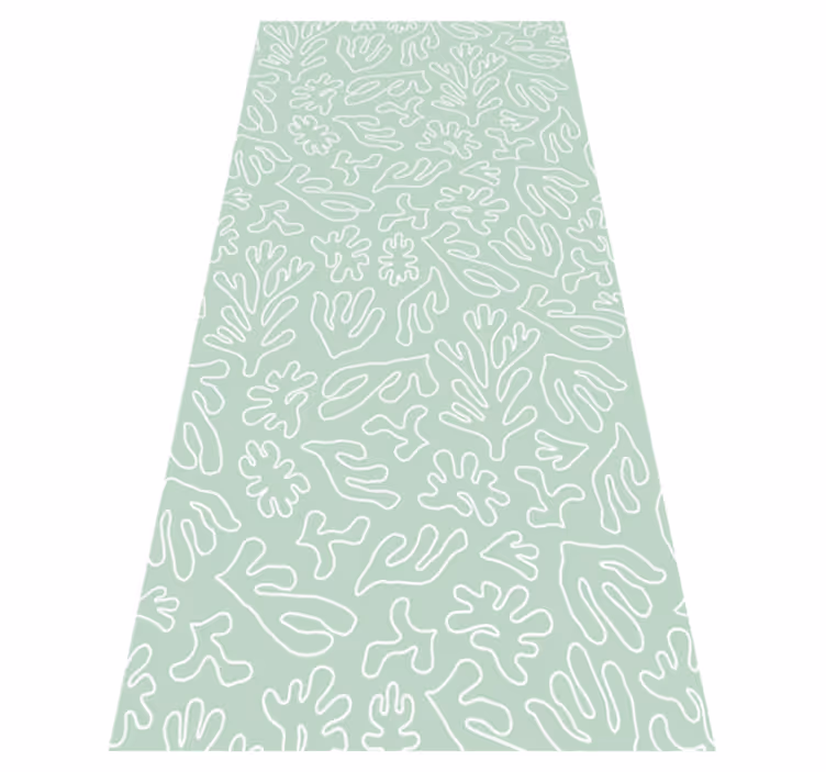 Tapis vinyle cuisine algue verte pensée - TenStickers
