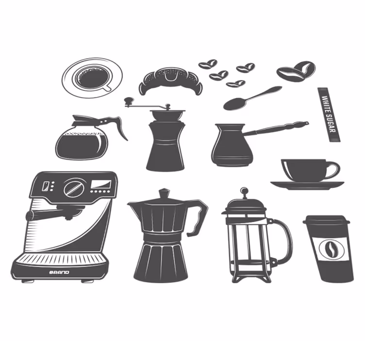 Tapis vinyle cuisine menu de service café - TenStickers