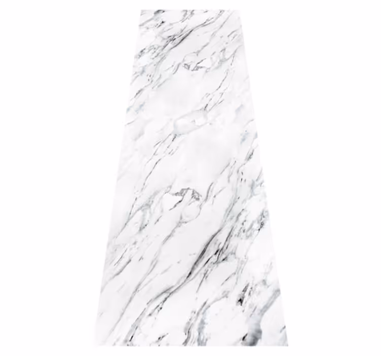 Tapis vinyle cuisine marbre blanc - TenStickers