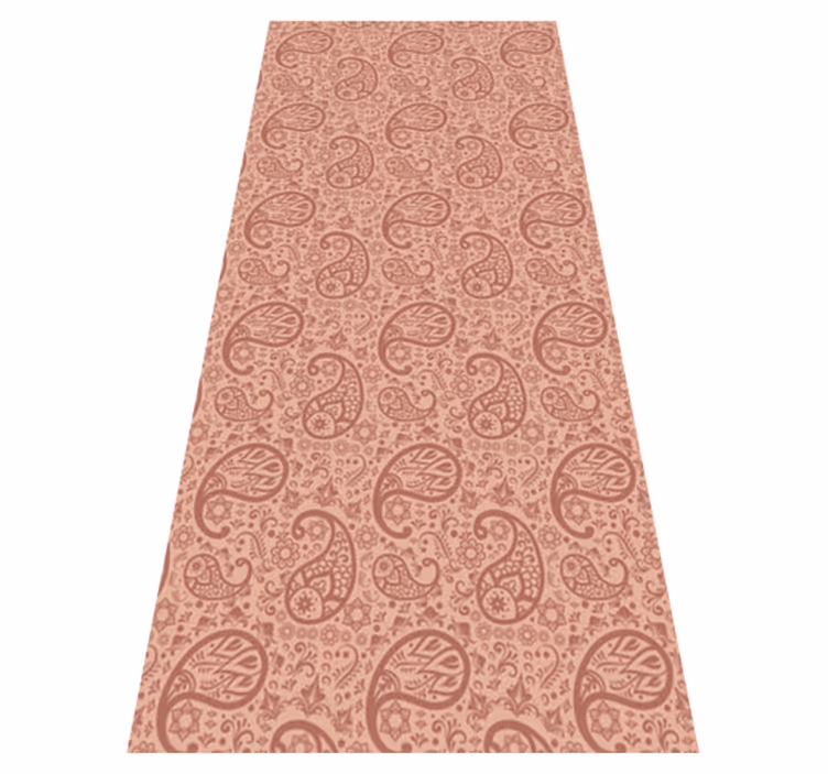 Tapis vinyle cuisine motif paisley - TenStickers