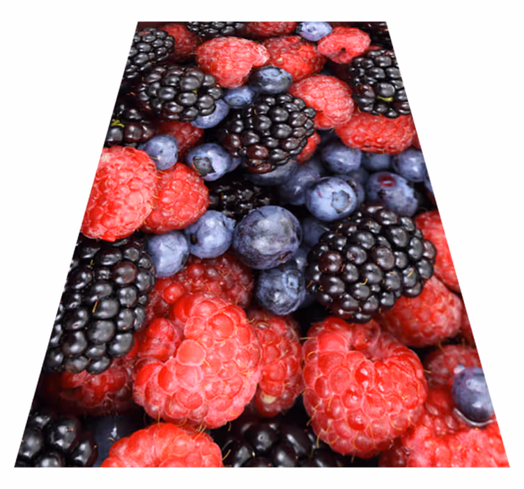 Tapis vinyle cuisine myrtilles décoratif - TenStickers