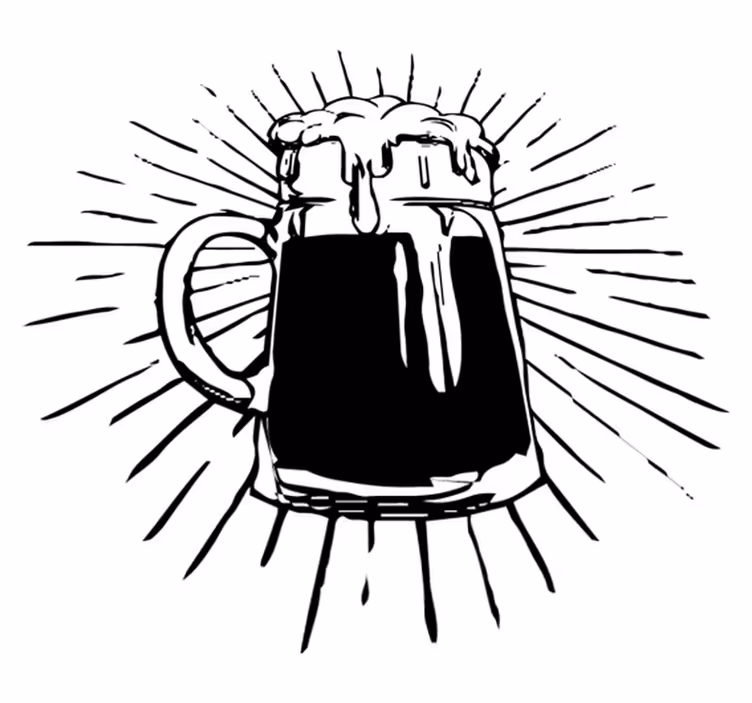 Tapis vinyle cuisine lumière de bière - TenStickers