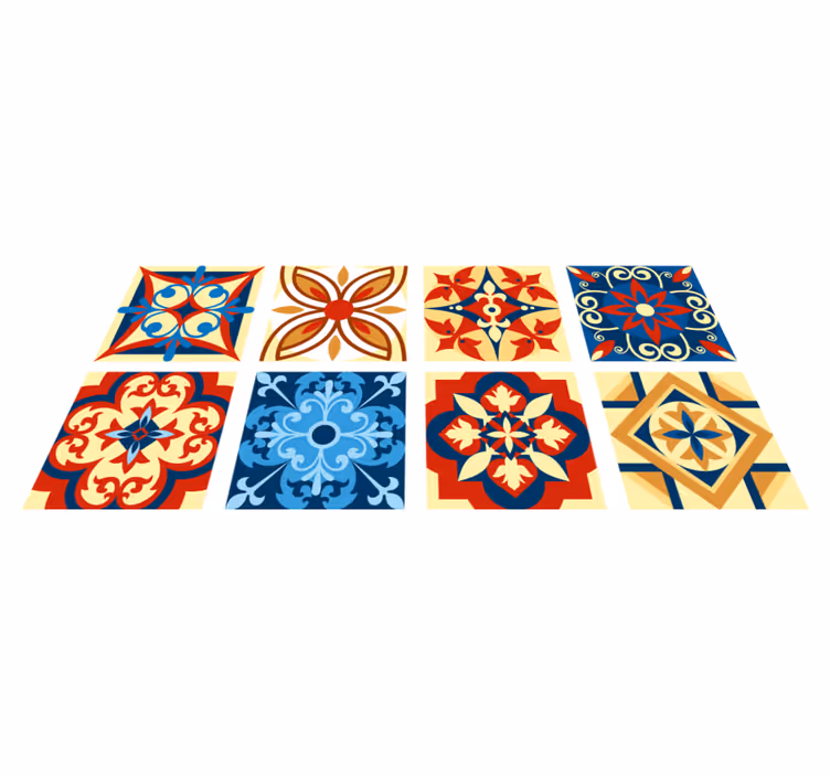 Tapis vinyle cuisine carreaux de ciment crifitio - TenStickers