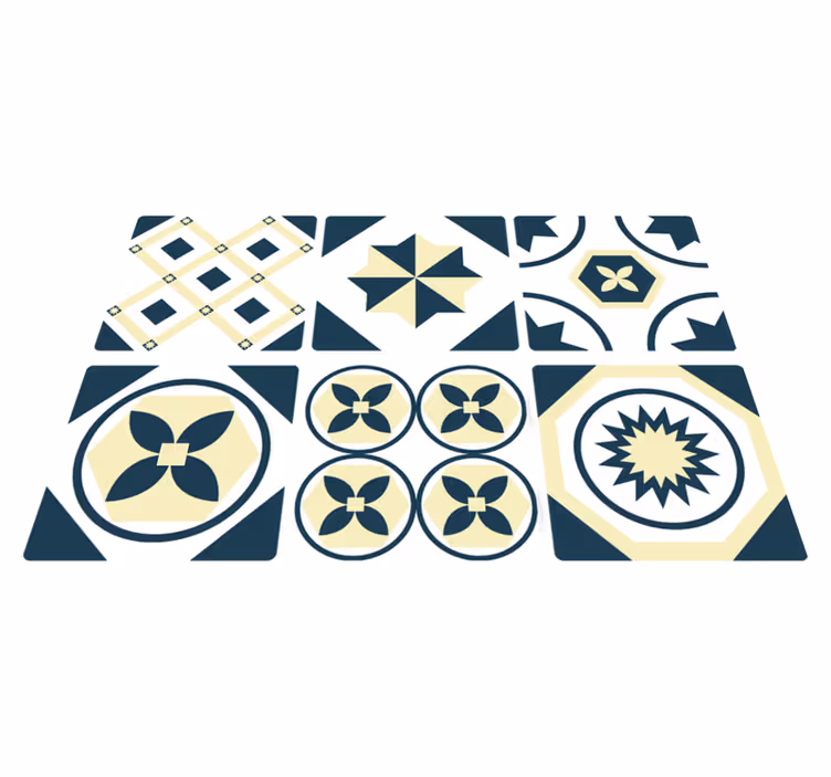 Tapis vinyle cuisine carreaux alionsa - TenStickers