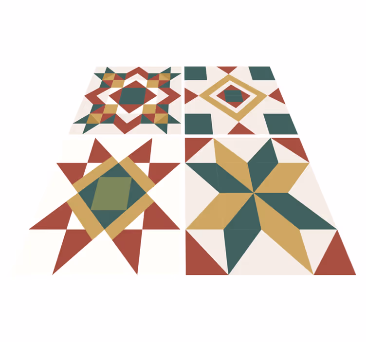 Tapis vinyle cuisine design ciment étoiles - TenStickers