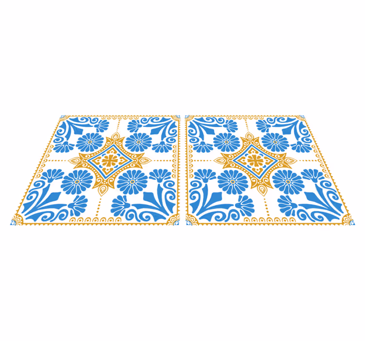 Tapis vinyle cuisine design carreaux ciment marocains - TenStickers