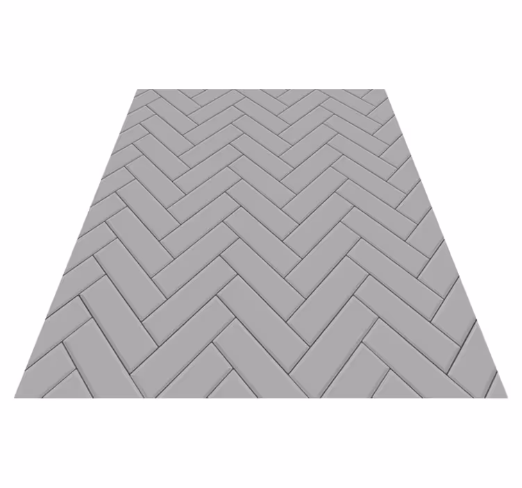 Tapis vinyle cuisine carreaux gris en chevron - TenStickers