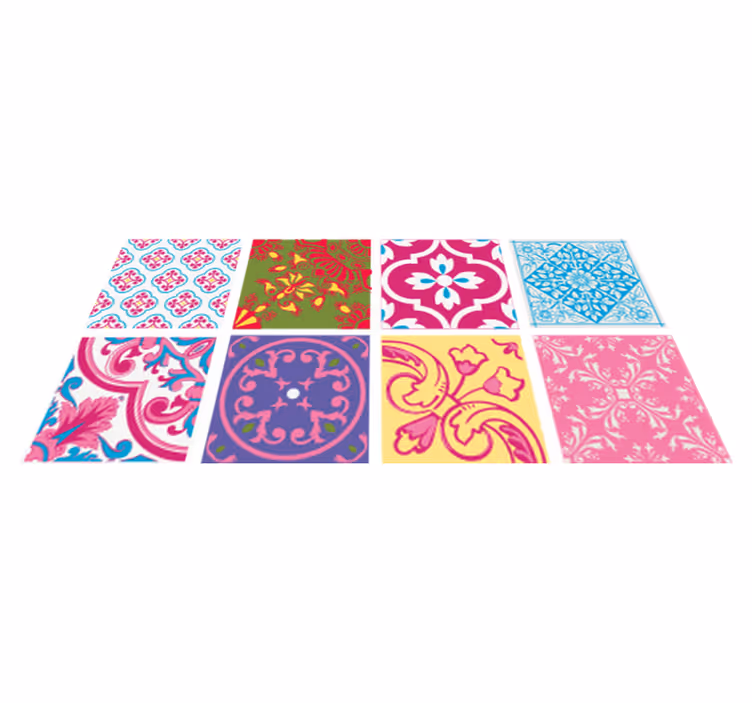 Tapis vinyle cuisine carreaux méditerranéens éclatants - TenStickers