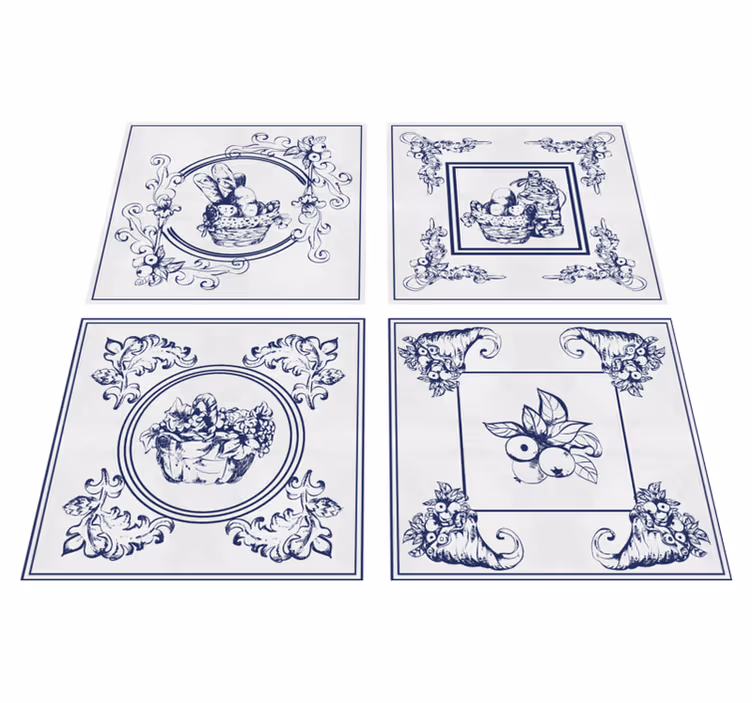 Tapis vinyle cuisine céramiques belges - TenStickers