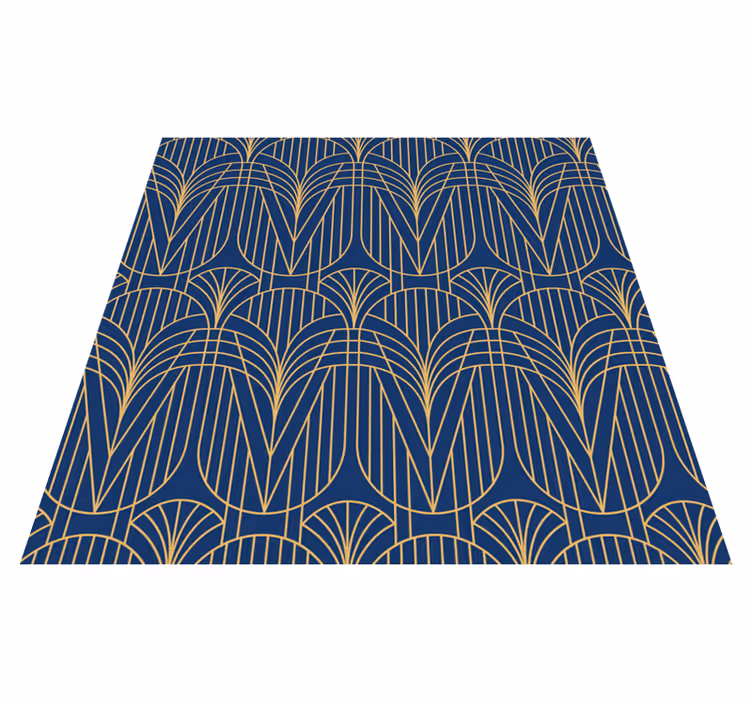 Tapis vinyle cuisine motif art déco avec détails dorés - TenStickers