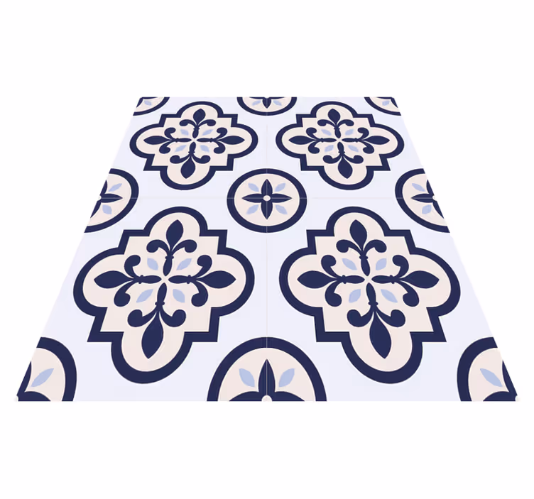 Tapis vinyle cuisine carreaux portugais bleus - TenStickers