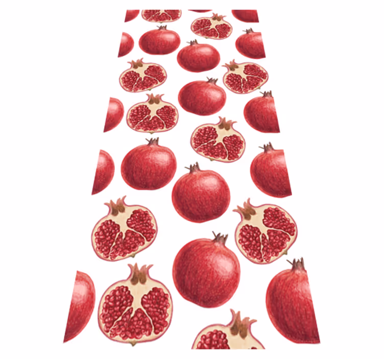 Tapis vinyle cuisine motif grenades colorées - TenStickers