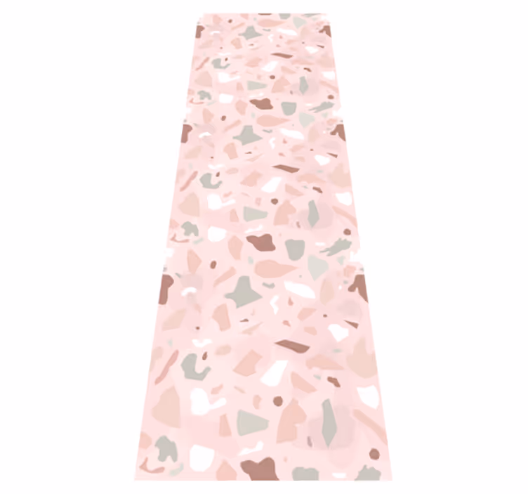 Tapis vinyle cuisine motif terrazzo nuances de rose - TenStickers