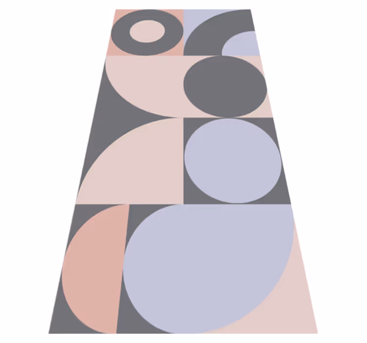 Tapis vinyle cuisine motif cercles géométriques - TenStickers