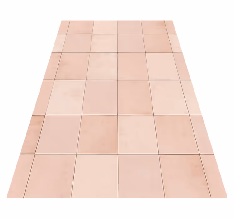 Tapis vinyle cuisine motif carreaux roses - TenStickers