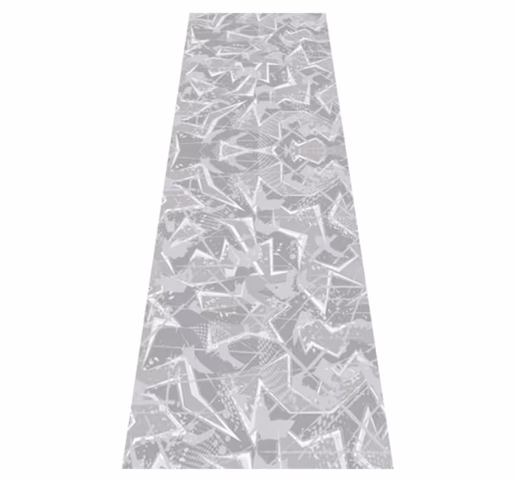 Tapis vinyle chambre graphiques fins gris années 80 - TenStickers