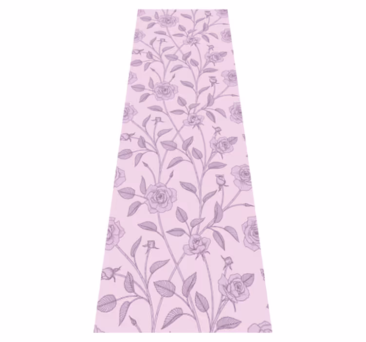 Tapis vinyle chambre roses vintage peinture à l'huile - TenStickers