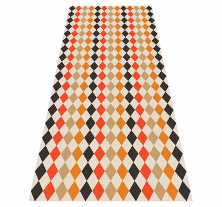 Tapis vinyle chambre motifs diamants rétro 80 - TenStickers