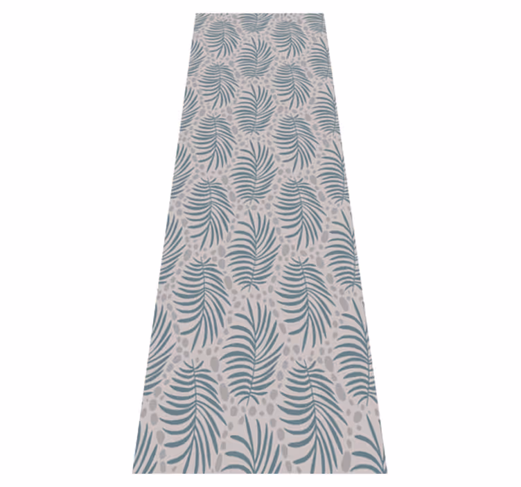 Tapis vinyle chambre motif hamptons tropical bleu - TenStickers