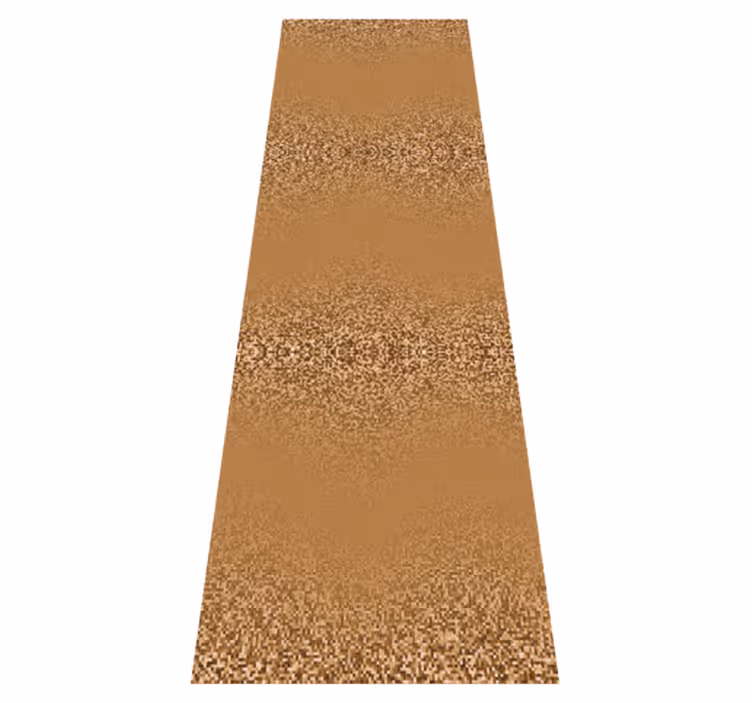 Tapis vinyle chambre design à pois carrés marron rétro - TenStickers