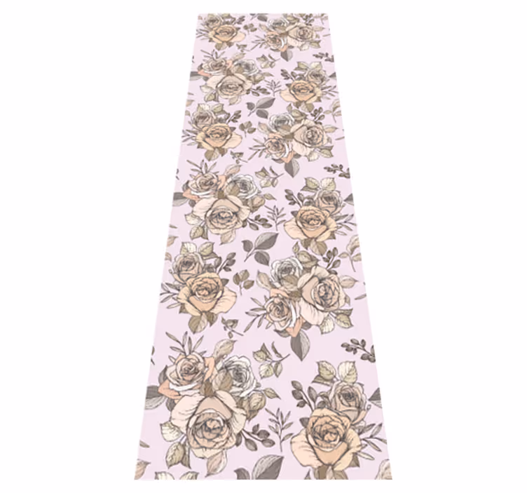 Tapis vinyle chambre fond rose shabby chic - TenStickers