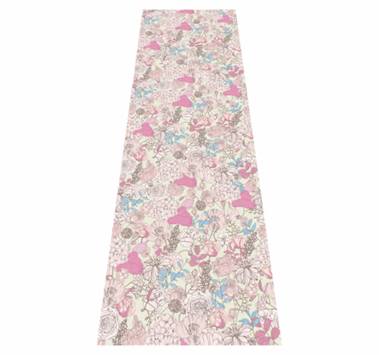 Tapis vinyle chambre style floral grandmillenial - TenStickers