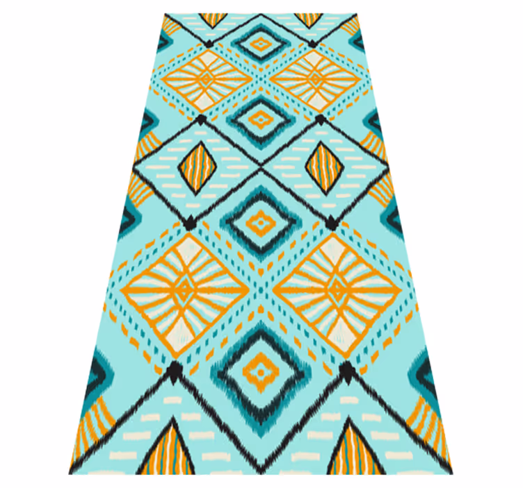 Tapis vinyle chambre design géométrique africain - TenStickers