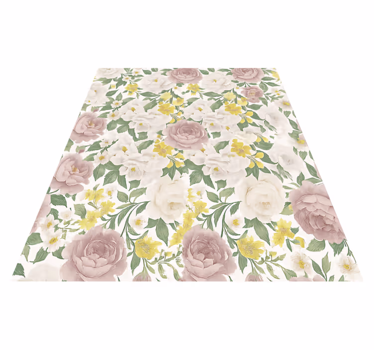 Tapis vinyle chambre motif botanique mystérieux fumé - TenStickers