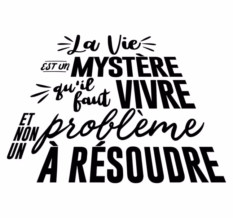 Tapis vinyle chambre la vie est un mystère - TenStickers