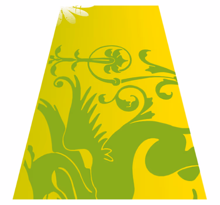 Tapis vinyle chambre dragon vert décoratif - TenStickers