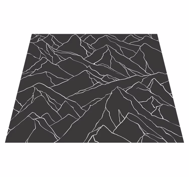 Tapis vinyle bureau silhouette de montagnes - TenStickers