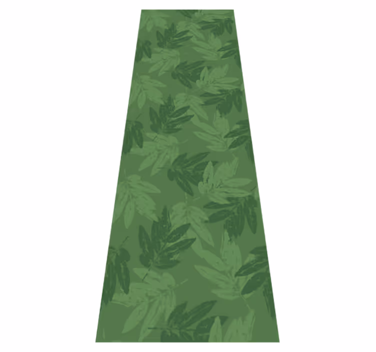 Tapis vinyle bureau motif feuilles vertes simples - TenStickers