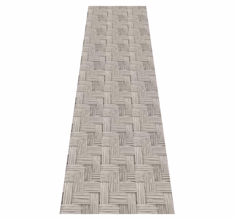 Tapis vinyle bureau effet osier tissé gris - TenStickers