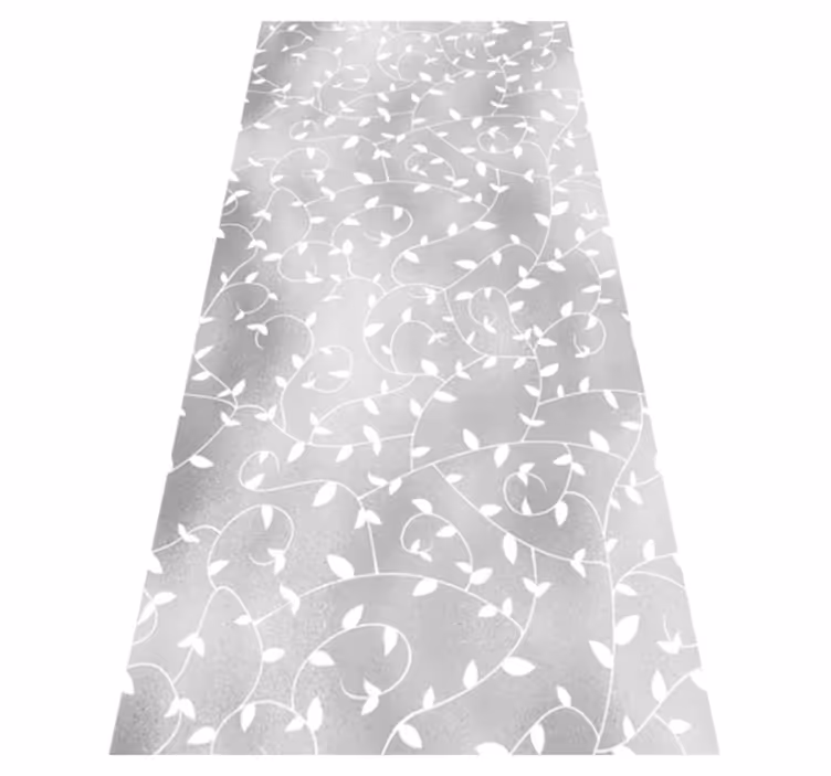 Tapis vinyle bureau branches d'arbre blanches et argentées - TenStickers