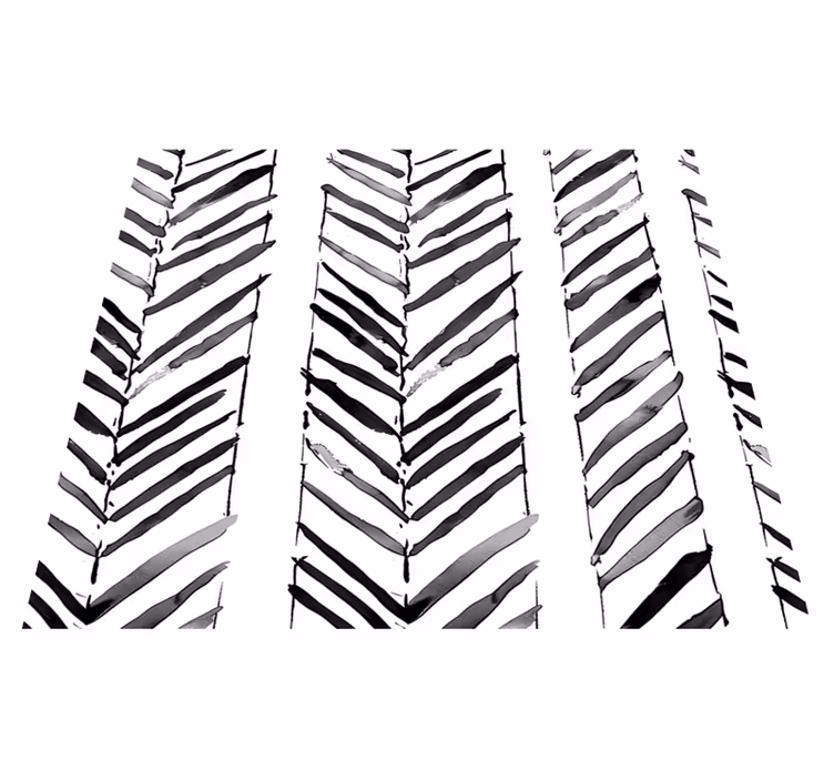 Tapis vinyle bureau design géométrique noir et blanc - TenStickers