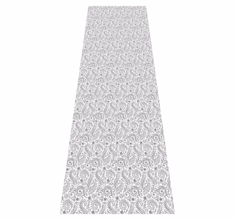 Tapis vinyle bureau fleurs ornementales vintage - TenStickers