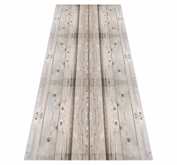Tapis vinyle bureau effet bois pin blanc - TenStickers