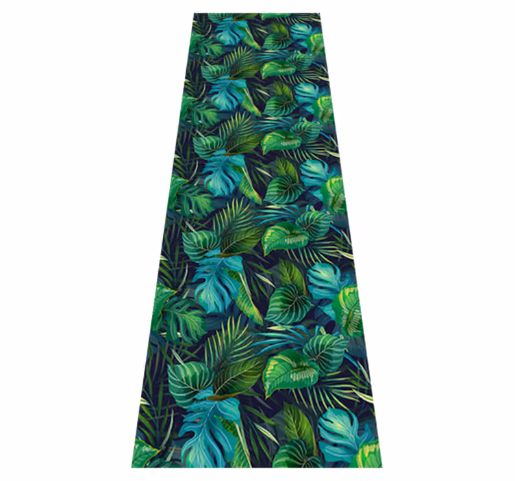 Tapis vinyle bureau motif feuilles vertes réalistes - TenStickers