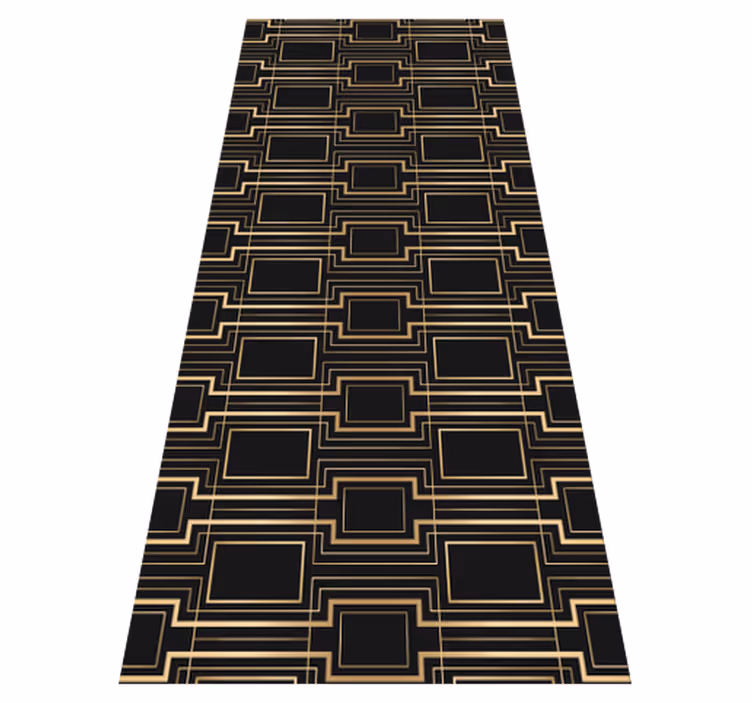 Tapis vinyle bureau motif décoratif cadres dorés - TenStickers