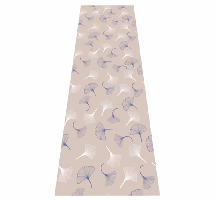 Tapis vinyle bureau feuilles de ginkgo crème - TenStickers