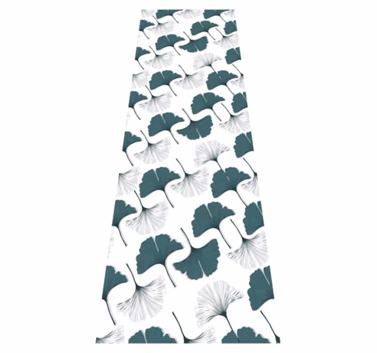 Tapis vinyle bureau motif de feuilles de ginkgo - TenStickers